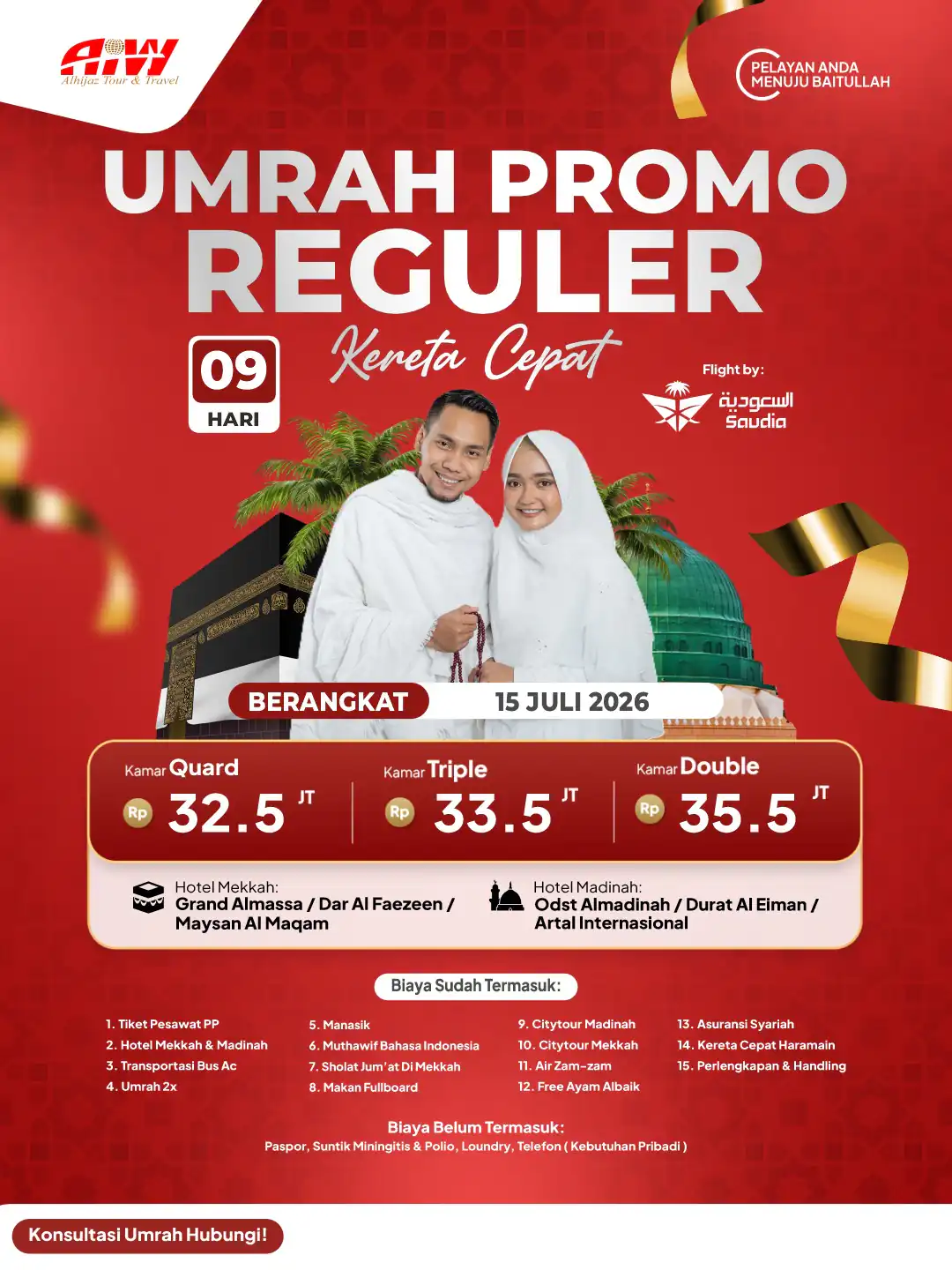 UMROH PROMO UMRAH 9HR ( KERETA CEPAT)